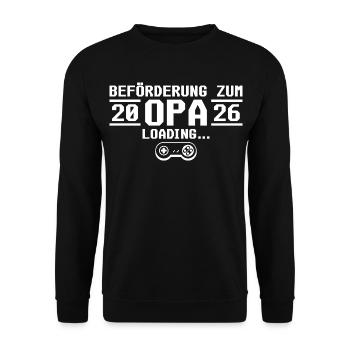 Futur grand-père 2026 chargement - Grand-père - Sweat-shirt Unisexe - noir - Devant - Alina (178cm) & Michal (187cm)