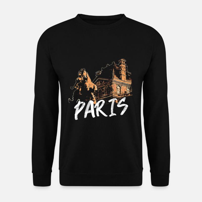 Paris architecture and statue - Unisex Sweatshirt - black