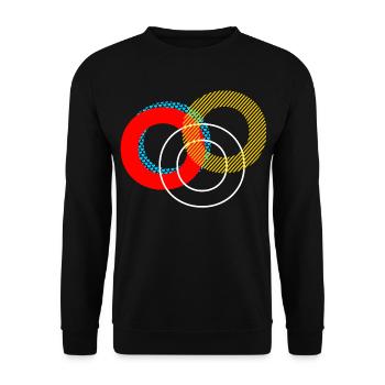 o Conception de lettrage - Sweat-shirt Unisexe - noir - Devant - Alina (178cm) & Michal (187cm)