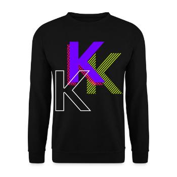 k - Graffiti Design - Unisex Pullover - Schwarz - Vorne - Alina (178cm) & Michal (187cm)