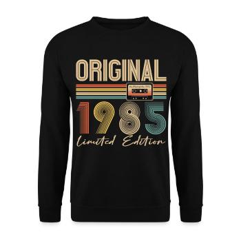 40th Birthday 40 Years Original 1985 - Unisex Sweatshirt - black - Front - Alina (178cm) & Michal (187cm)