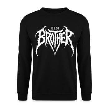 Meilleur Frère, Idéal Cadeau Idée Anniversaire - Sweat-shirt Unisexe - noir - Devant - Alina (178cm) & Michal (187cm)