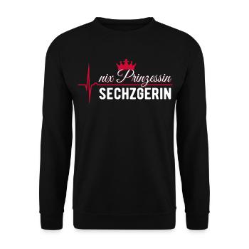 Nix Princess - Sechzgerin - Cadeau ECG Pulse - Sweat-shirt Unisexe - noir - Devant - Alina (178cm) & Michal (187cm)