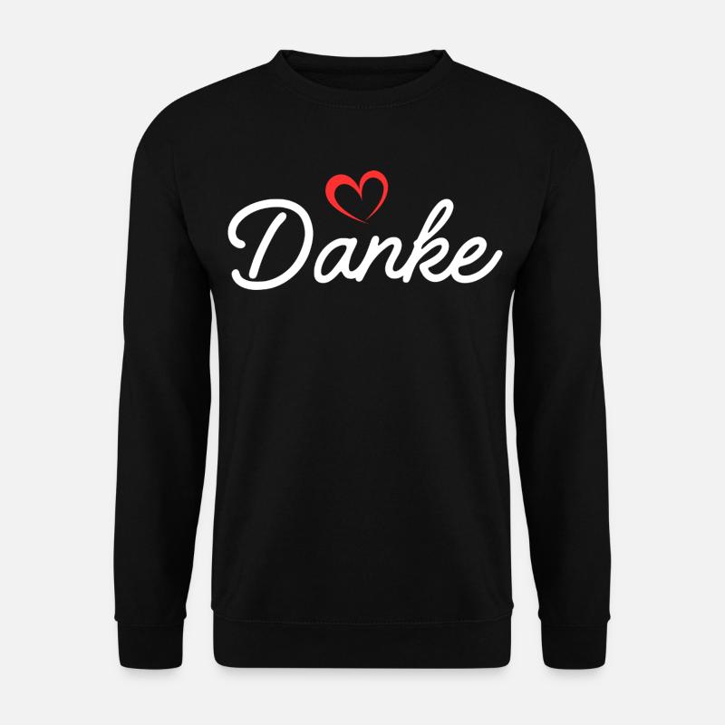 Danke Herz Script - Unisex Pullover - Schwarz