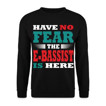 N’ayez crainte, l’E-Bassiste est là Outfit - Sweat-shirt Unisexe - noir - Devant - Alina (178cm) & Michal (187cm)