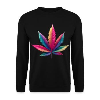 Cabbage leaf - Unisex Sweatshirt - black - Front - Alina (178cm) & Michal (187cm)