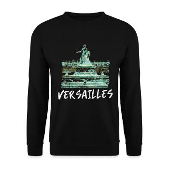 Versailles, Baroque Fountain - Unisex Sweatshirt - black - Front - Alina (178cm) & Michal (187cm)