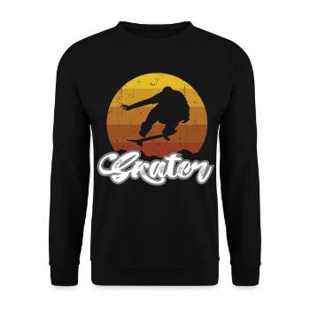 Skater - Unisex Sweatshirt - black - Front - Alina (178cm) & Michal (187cm)