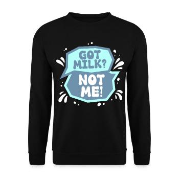 Lactose intolerance Lactose intolerant - Unisex Sweatshirt - black - Front - Alina (178cm) & Michal (187cm)