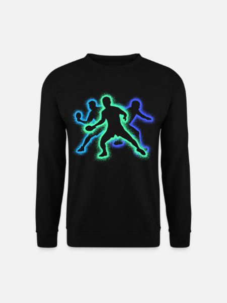 Tischtennis Spieler Silhouetten Tischtennisspieler - Unisex Pullover - Schwarz