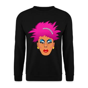 Pink Drag Queen - Unisex Sweatshirt - black - Front - Alina (178cm) & Michal (187cm)