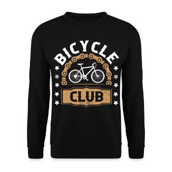 Cyclist Mountain Bike Bicycle - Unisex Sweatshirt - black - Front - Alina (178cm) & Michal (187cm)