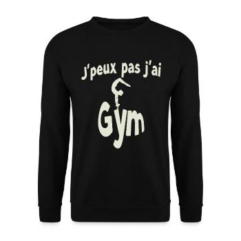 I can't I have Gym - Unisex Sweatshirt - black - Front - Alina (178cm) & Michal (187cm)