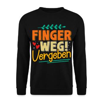 Malle HANDS OFF FORGIVEN Funny - Unisex Sweatshirt - black - Front - Alina (178cm) & Michal (187cm)