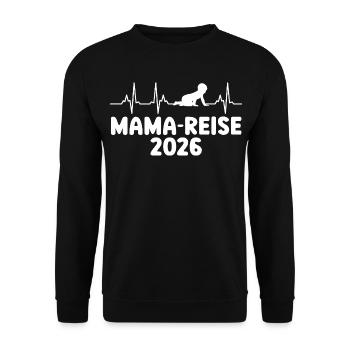 Expectant Mom Mom TRIP 2026 Funny - Unisex Sweatshirt - black - Front - Alina (178cm) & Michal (187cm)