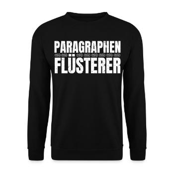 Anwalt Anwältin Richter Paragraphen Flüsterer - Unisex Pullover - Schwarz - Vorne - Alina (178cm) & Michal (187cm)