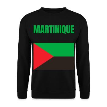 T-shirt drapeau Martinique Antilles - Sweat-shirt Unisexe - noir - Devant - Alina (178cm) & Michal (187cm)