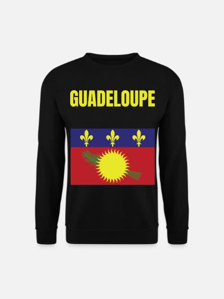 Guadeloupe Antilles flag t-shirt - Unisex Sweatshirt - black