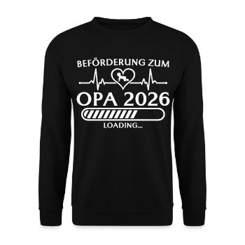 Promotion à Papy 2026 invite - Sweat-shirt Unisexe - noir - Devant - Alina (178cm) & Michal (187cm)