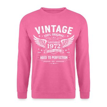 53 Years Anniversary | Birthday November 1972 - Unisex Sweatshirt - pink - Front