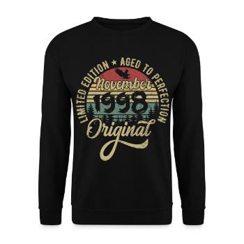 November 1998 Anniversary Gift November 1998 - Unisex Sweatshirt - black - Front - Alina (178cm) & Michal (187cm)