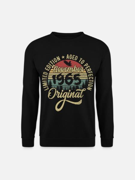 November 1965 Geschenk zum Jahrestag November 1965 - Unisex Pullover - Schwarz