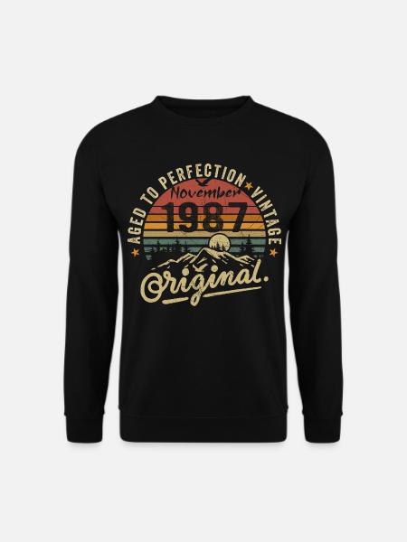 Novembre 1987 Anniversaire Novembre 1987 - Sweat-shirt Unisexe - noir