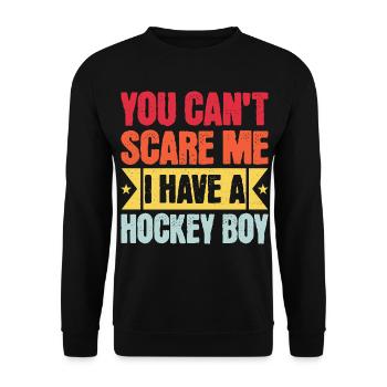 Drôle Hockey Parent Famille Hockey Papa - Sweat-shirt Unisexe - noir - Devant - Alina (178cm) & Michal (187cm)