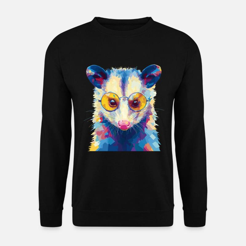 Opossum Possum Sonnenbrille - Unisex Pullover - Schwarz