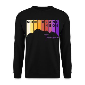 Mont Blanc Finisher Mountaineer Chamonix Montblanc - Unisex Sweatshirt - black - Front - Alina (178cm) & Michal (187cm)