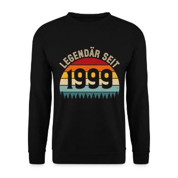 Légendaire depuis 1999 – Né en 1999 - Sweat-shirt Unisexe - noir - Devant - Alina (178cm) & Michal (187cm)