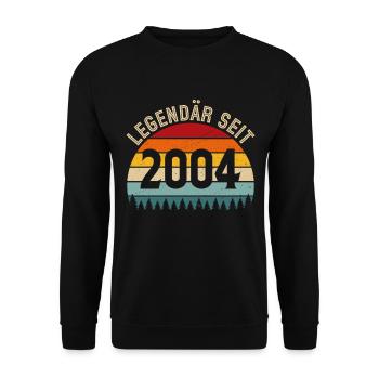 Legendär seit 2004 – Jahrgang 2004 - Unisex Pullover - Schwarz - Vorne - Alina (178cm) & Michal (187cm)