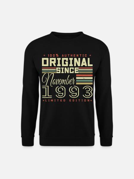 November 1993 Birthday Gift - Unisex Sweatshirt - black