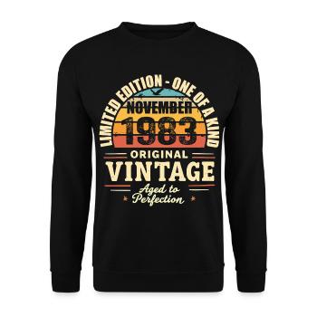 November 1983 Best Gift 1983 - November 1983 - Unisex Sweatshirt - black - Front - Alina (178cm) & Michal (187cm)