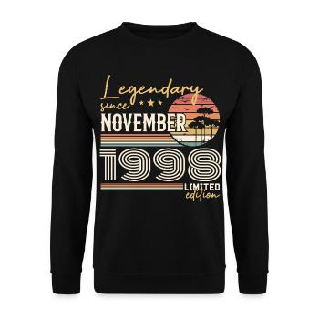 Millésime Novembre 1968 RétroNovembre 1968  - Sweat-shirt Unisexe - noir - Devant - Alina (178cm) & Michal (187cm)