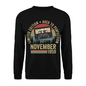 Novembre 1959 - Sweat-shirt Unisexe - noir - Devant - Alina (178cm) & Michal (187cm)