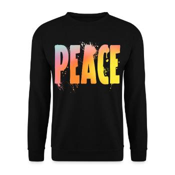 Peace - Unisex Pullover - Schwarz - Vorne - Alina (178cm) & Michal (187cm)