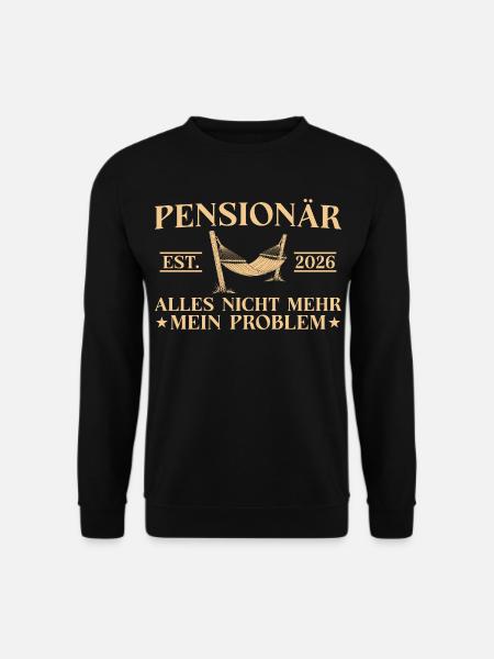 Pension 2026 Arbeitskollege Angehender Pensionär - Unisex Pullover - Schwarz