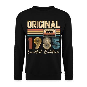 40th Birthday 40 Years Original 1985 - Unisex Sweatshirt - black - Front - Alina (178cm) & Michal (187cm)