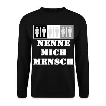 Call Me Human Boundary Sign - Unisex Sweatshirt - black - Front - Alina (178cm) & Michal (187cm)
