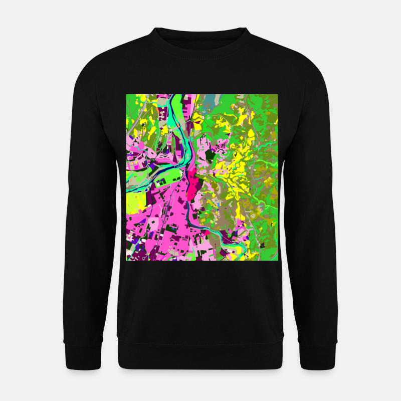 Neonfarbene Stadt-Vibes - Unisex Pullover - Schwarz