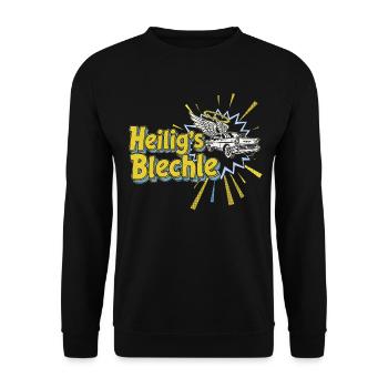 Heiligs Bleche Auto Heiligenschein - Unisex Sweatshirt - black - Front - Alina (178cm) & Michal (187cm)