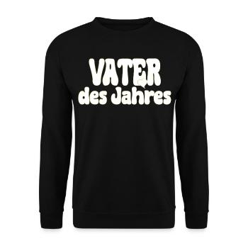 Vater des Jahres Award Design - Unisex Pullover - Schwarz - Vorne - Alina (178cm) & Michal (187cm)