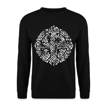 Croix Celtique - Sweat-shirt Unisexe - noir - Devant - Alina (178cm) & Michal (187cm)