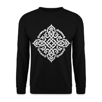 Croix Celtique - Sweat-shirt Unisexe - noir - Devant - Alina (178cm) & Michal (187cm)
