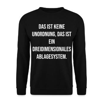 Système de classement tridimensionnel Spruch - Sweat-shirt Unisexe - noir - Devant - Alina (178cm) & Michal (187cm)