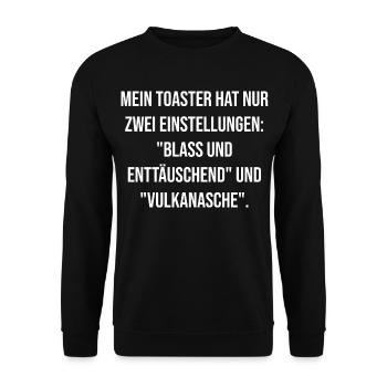 Grille-pain disant Retro Typo - Sweat-shirt Unisexe - noir - Devant - Alina (178cm) & Michal (187cm)