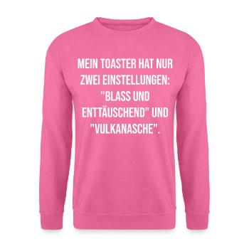 Grille-pain disant Retro Typo - Sweat-shirt Unisexe - rose - Devant