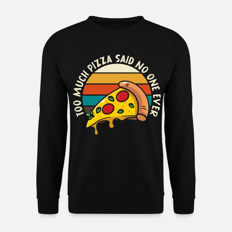 Pizza Meme Retro Sunset - Unisex Sweatshirt - black