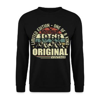 Birthday november 1968 - Unisex Sweatshirt - black - Front - Alina (178cm) & Michal (187cm)
